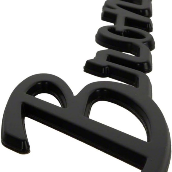 2021-2024 Bronco Matte Black Script Heritage Fender Emblems Pair NIP - Picture 3 of 12